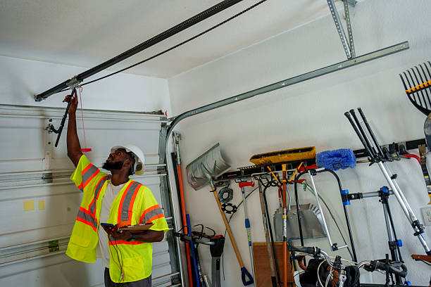 Professional Garage Door Panel Replacement technician working in Mars Hill, NC